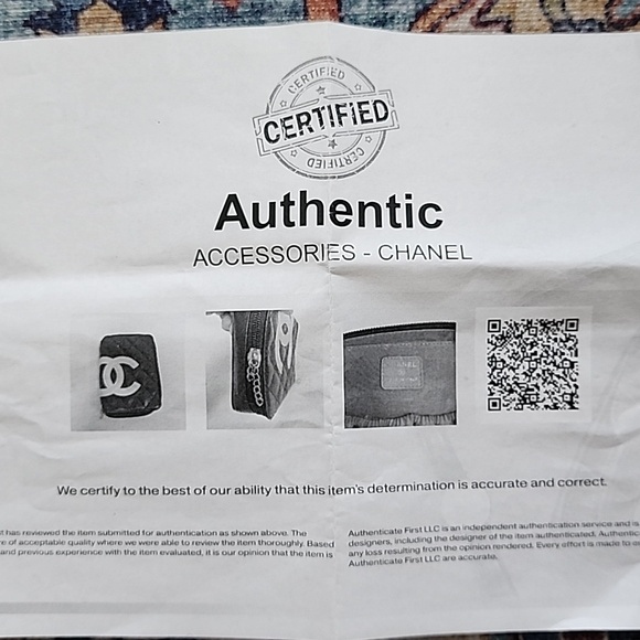 Rare Chanel Camden Organizer Clutch Purse Wristlet Quilted Calfskin Full Zip - Picture 8 of 12